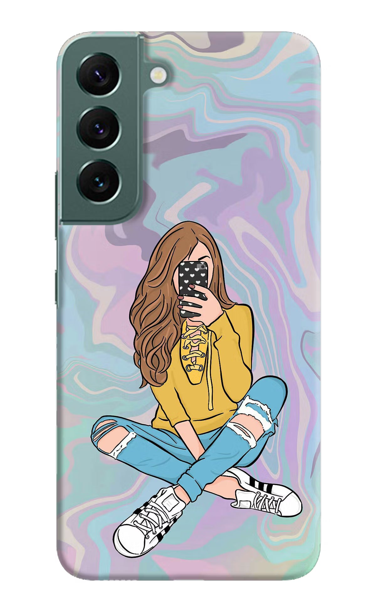 Selfie Girl Samsung S22 Plus Hard Case Back Cover by Casekaro