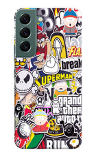 Sticker Bomb Samsung S22 Plus Hard Case Back Cover by Casekaro
