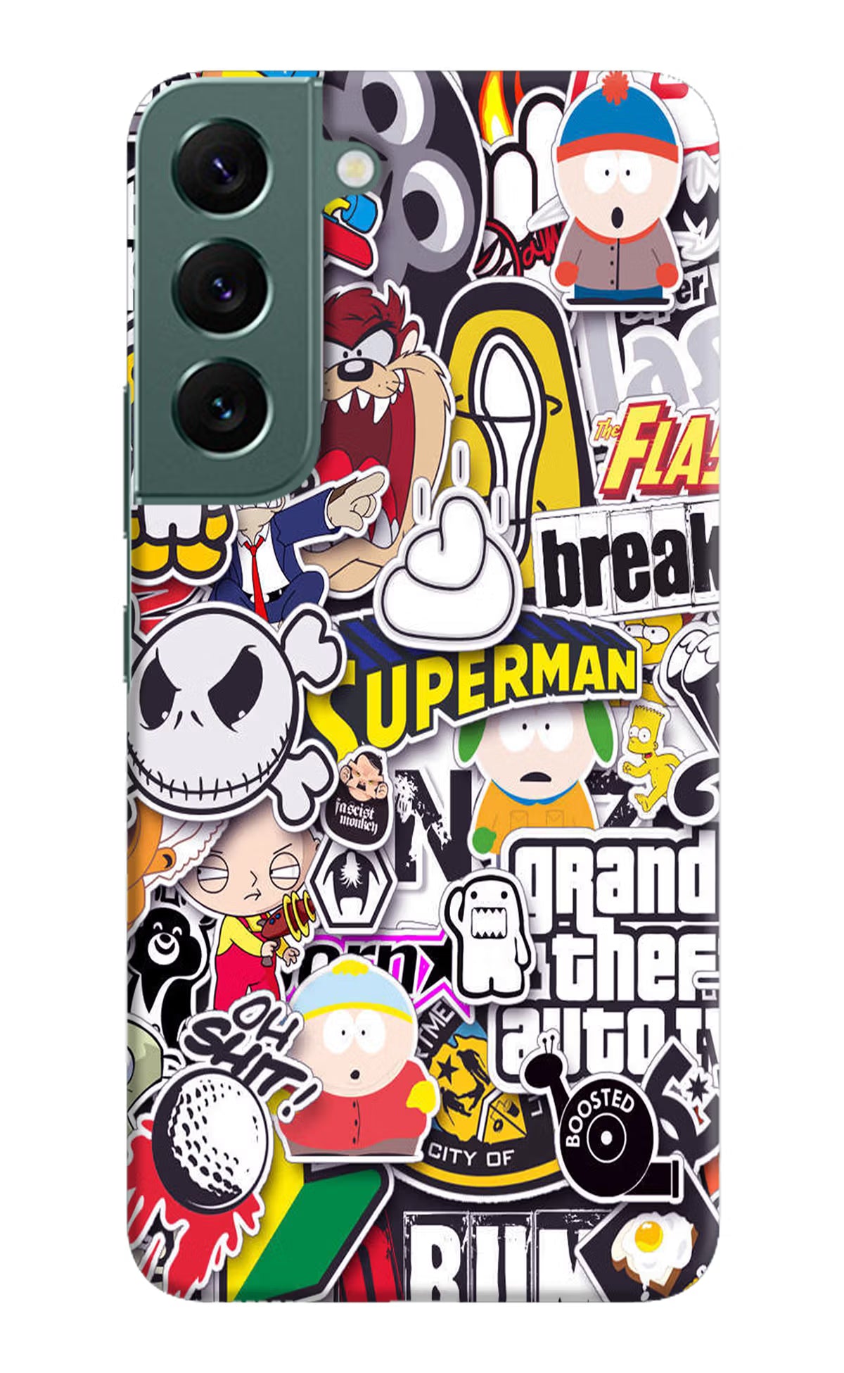 Sticker Bomb Samsung S22 Plus Hard Case Back Cover by Casekaro