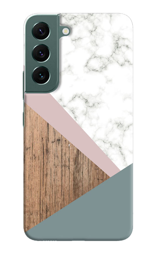 Marble wood Abstract Samsung S22 Plus Hard Case Back Cover by Casekaro