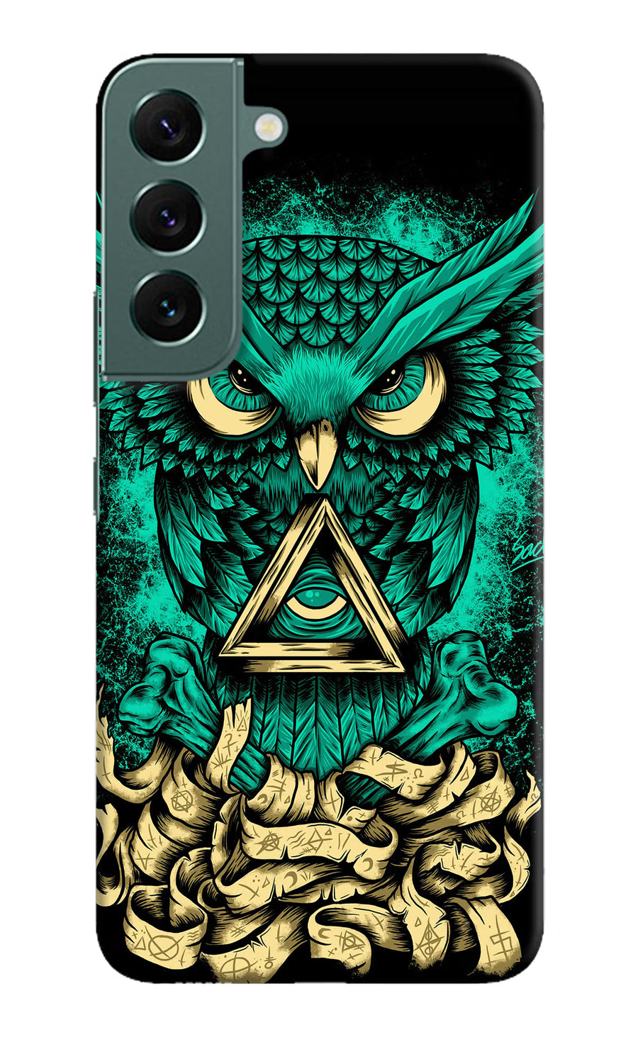 Green Owl Samsung S22 Plus Back Cover, Hard case
