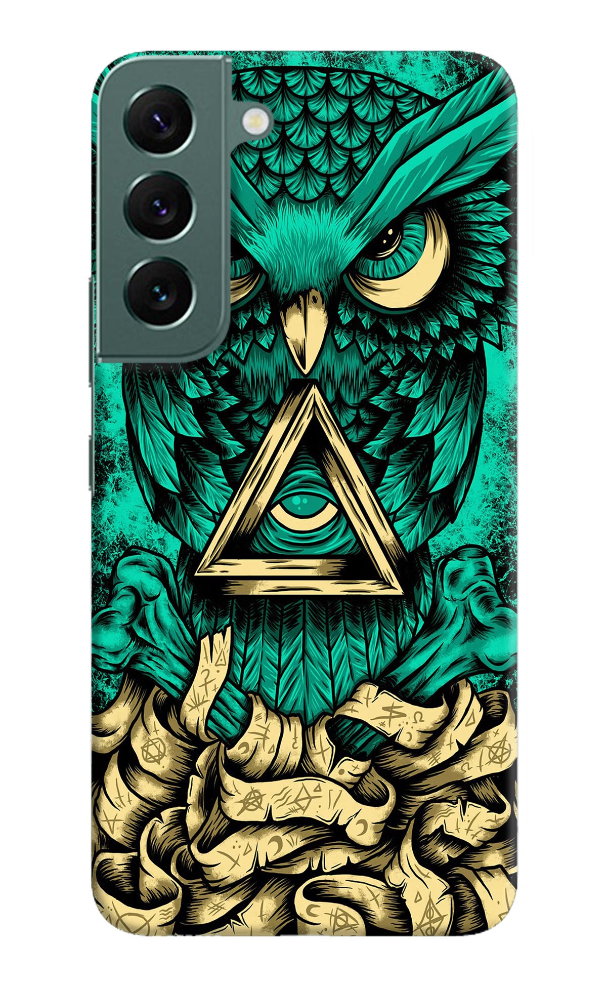Green Owl Samsung S22 Plus Hard Case Back Cover by Casekaro