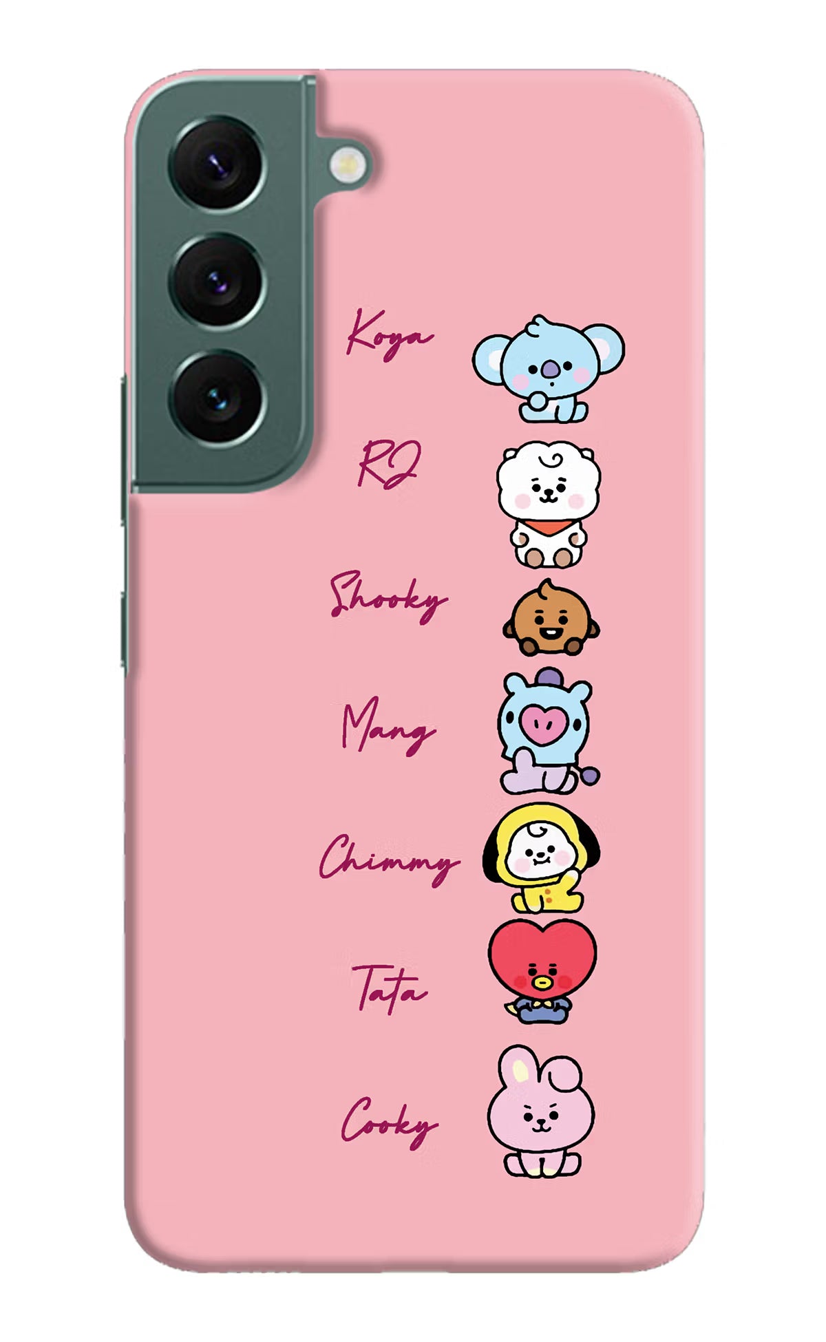 BTS names Samsung S22 Plus Hard Case Back Cover by Casekaro