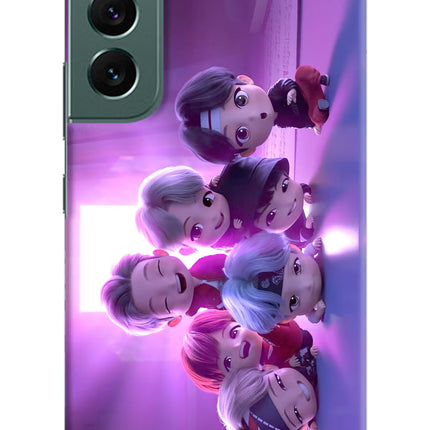 BTS Chibi Samsung S22 Plus Hard Case Back Cover by Casekaro