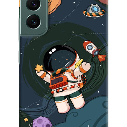 Cartoon Astronaut Samsung S22 Plus Hard Case Back Cover by Casekaro