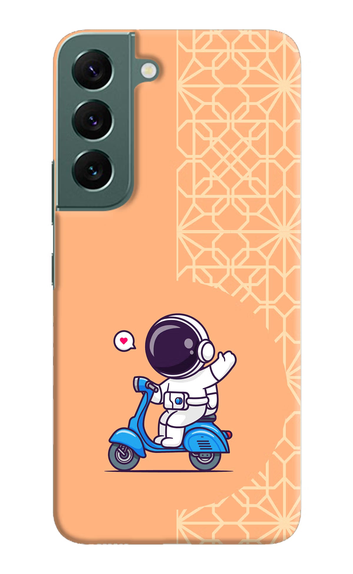 Cute Astronaut Riding Samsung S22 Plus Hard Case Back Cover by Casekaro