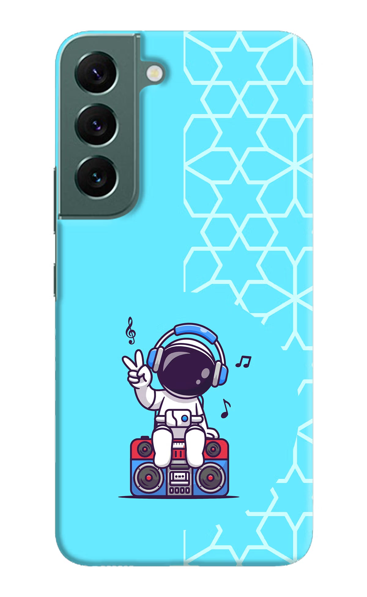 Cute Astronaut Chilling Samsung S22 Plus Hard Case Back Cover by Casekaro