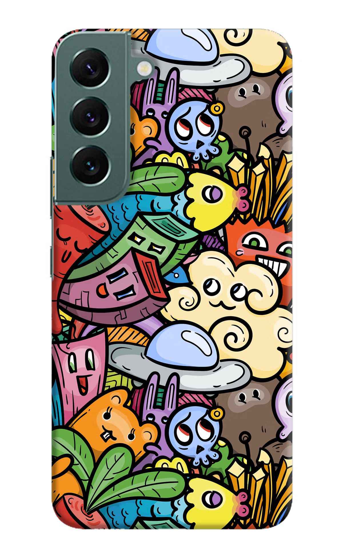 Veggie Doodle Samsung S22 Plus Hard Case Back Cover by Casekaro