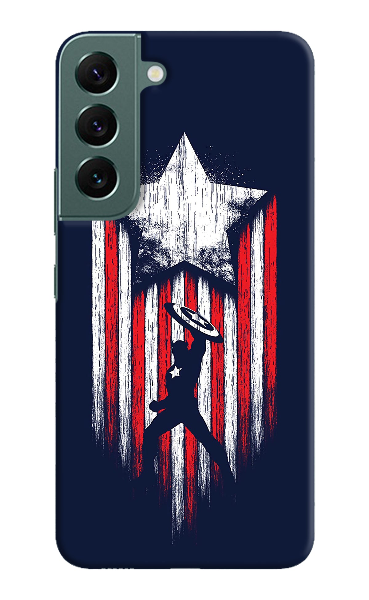 Captain America Marvel Art Samsung S22 Plus Back Cover