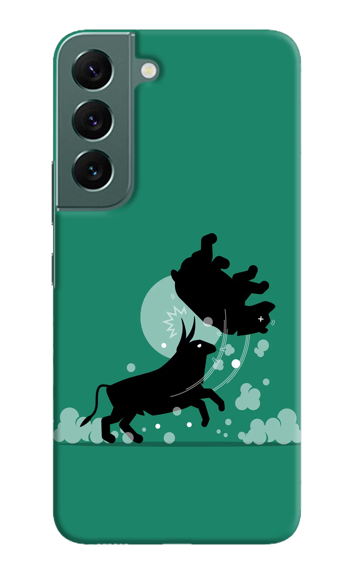 Bull Conqueror Samsung S22 Plus Hard Case Back Cover by Casekaro