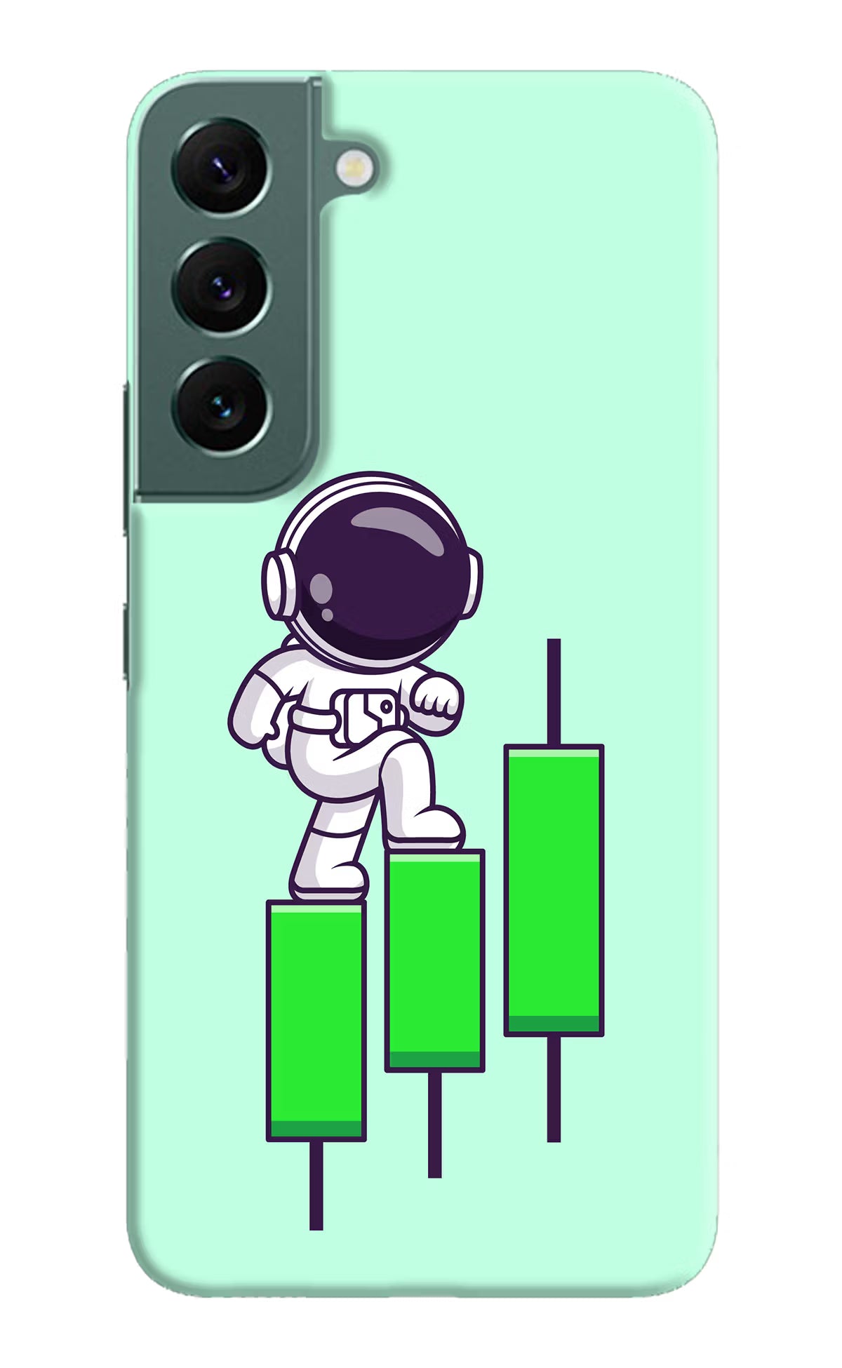 Astronaut Trader Samsung S22 Plus Hard Case Back Cover by Casekaro