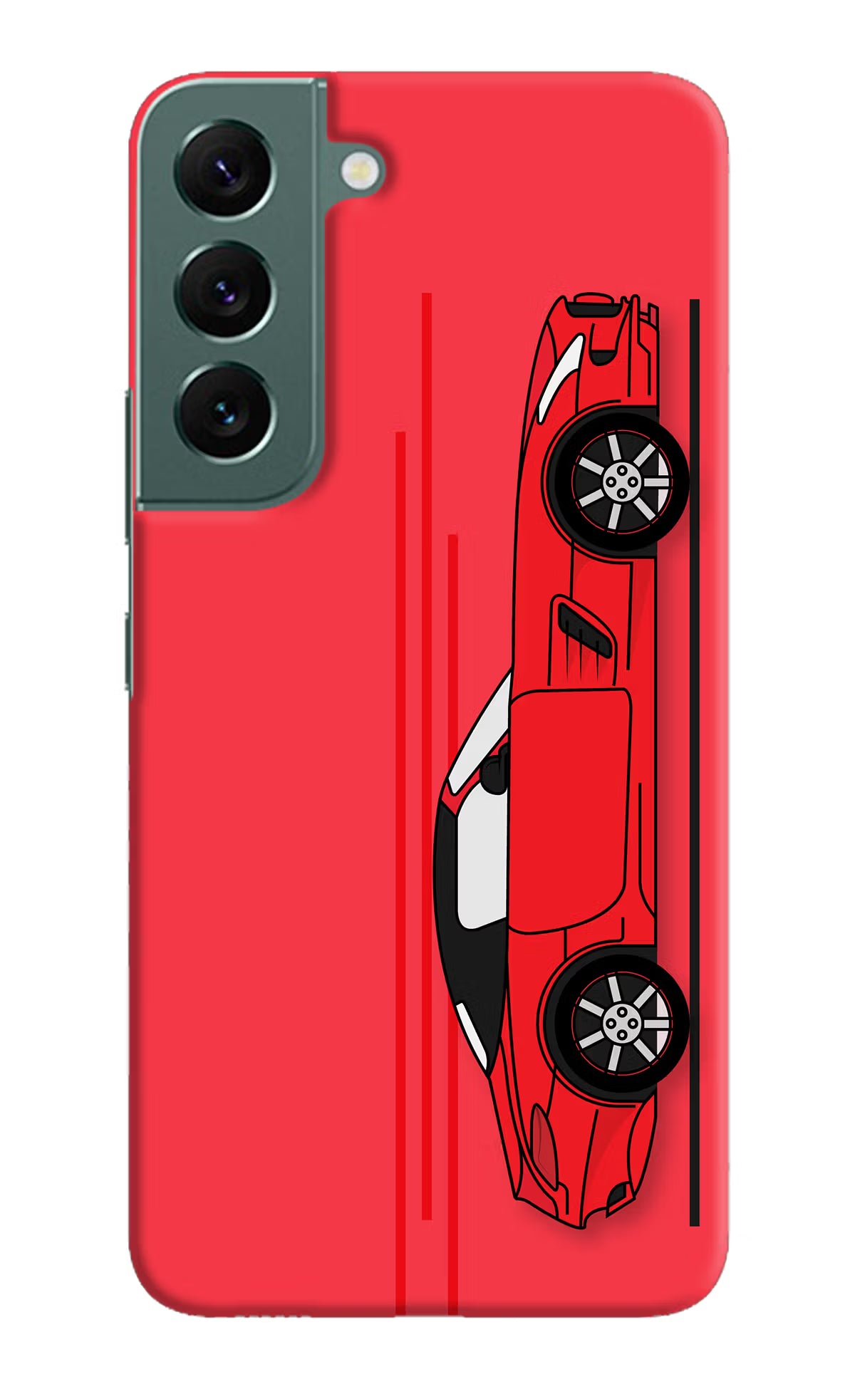 Red Velocity Samsung S22 Plus Hard Case Back Cover by Casekaro