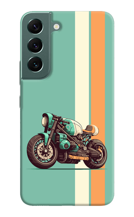 Striped Moto Drift Samsung S22 Plus Hard Case Back Cover by Casekaro