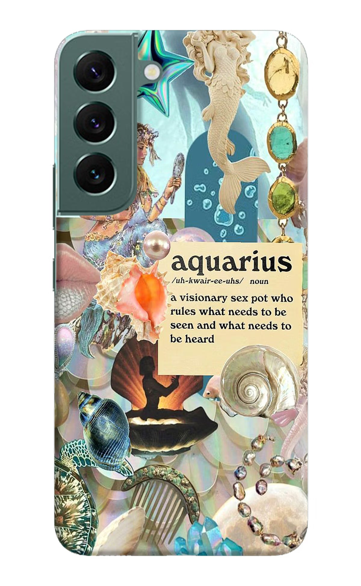 Aquarius Zodiac Samsung S22 Plus Hard Case Back Cover by Casekaro