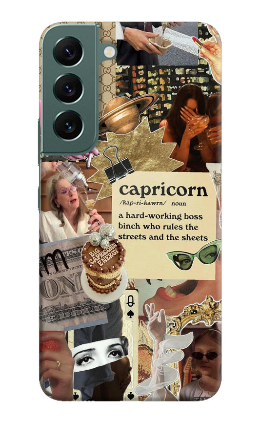 Capricorn Zodiac Samsung S22 Plus Hard Case Back Cover by Casekaro