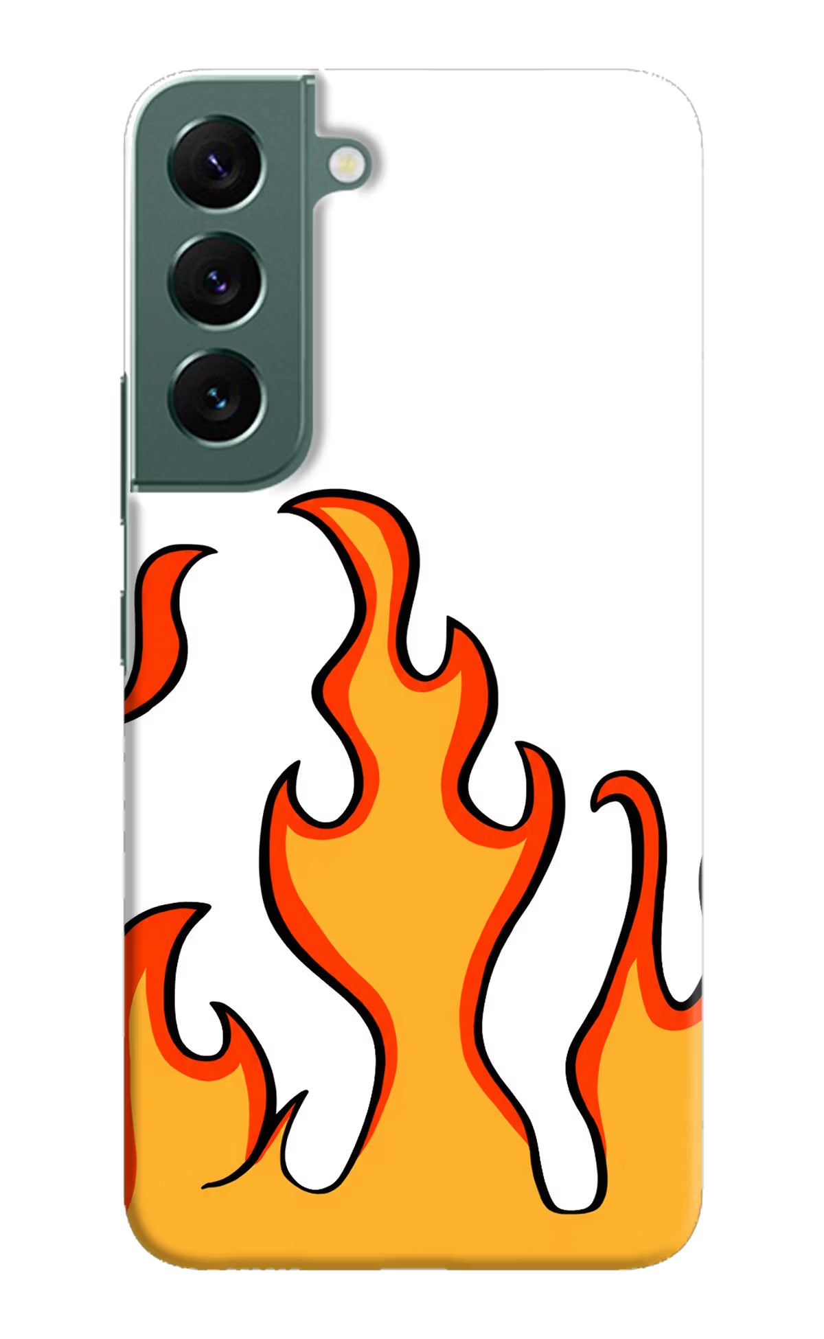 Fired Up – White Samsung S22 Plus Hard Case Back Cover by Casekaro