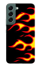 Side Sweep Flames Samsung S22 Plus Hard Case Back Cover by Casekaro