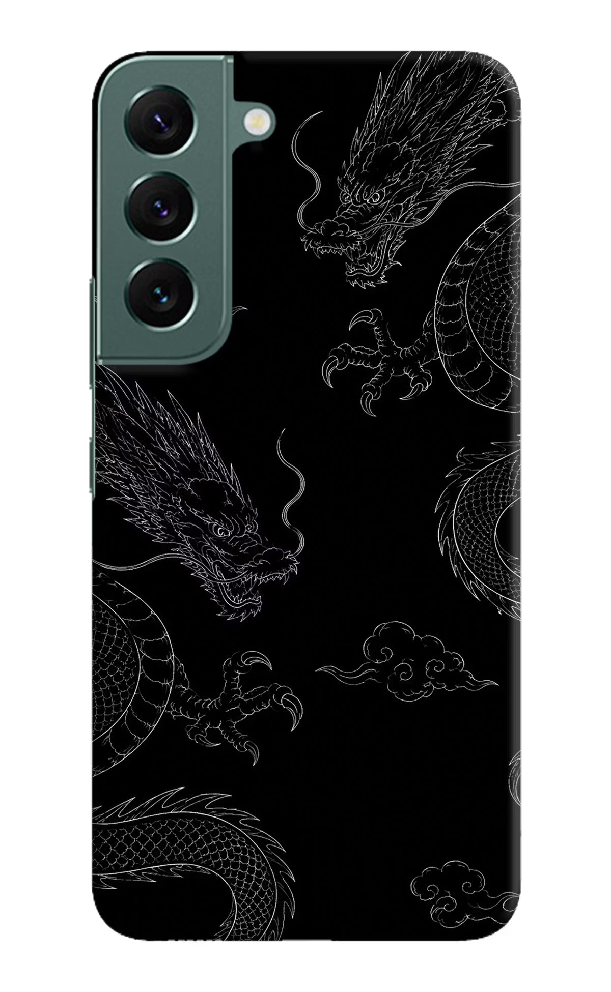 Twin Dragons Samsung S22 Plus Hard Case Back Cover by Casekaro