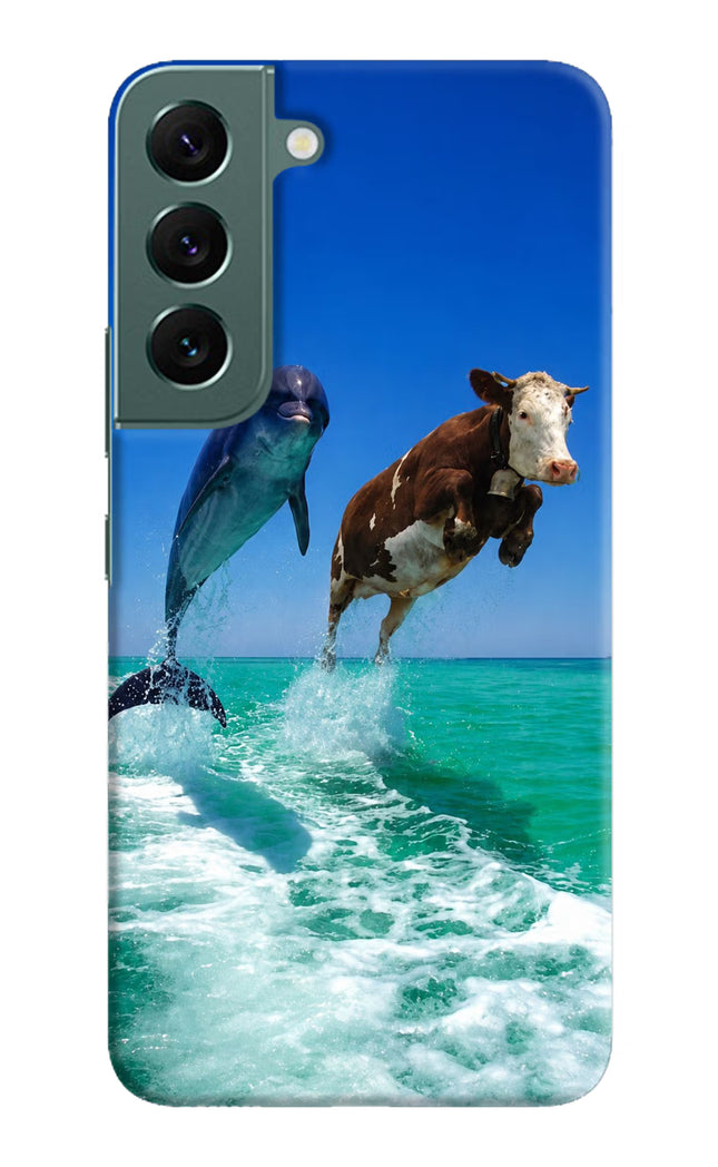 Dolphin vs Cow Samsung S22 Plus Hard Case Back Cover by Casekaro