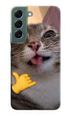 Silly Cat Call Samsung S22 Plus Hard Case Back Cover by Casekaro