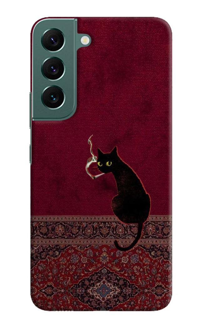 Midnight Cat Samsung S22 Plus Hard Case Back Cover by Casekaro