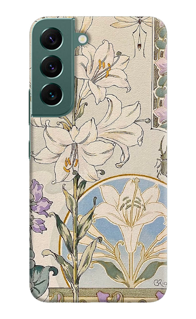 White Lily Samsung S22 Plus Hard Case Back Cover by Casekaro