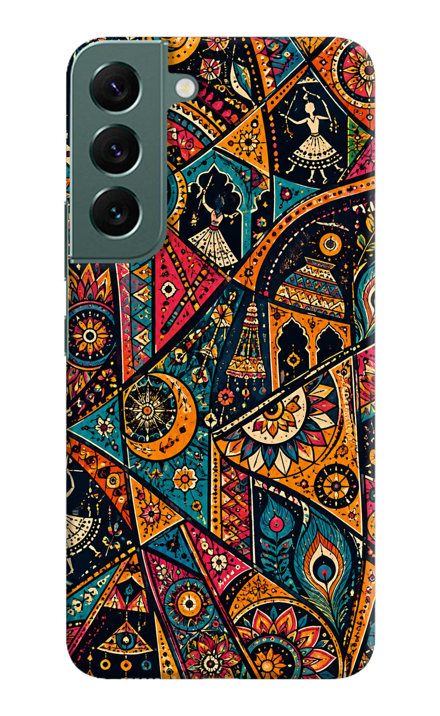 Folk Print Samsung S22 Plus Back Cover, Hard case