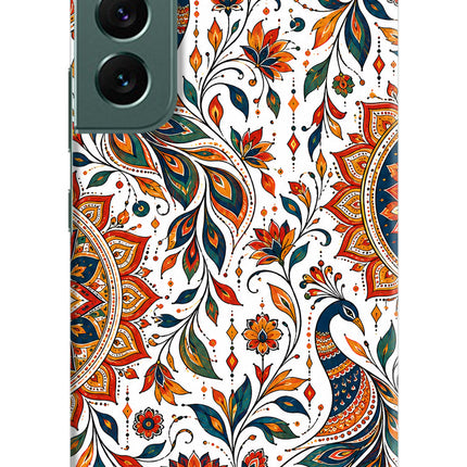 White Mayura Samsung S22 Plus Hard Case Back Cover by Casekaro