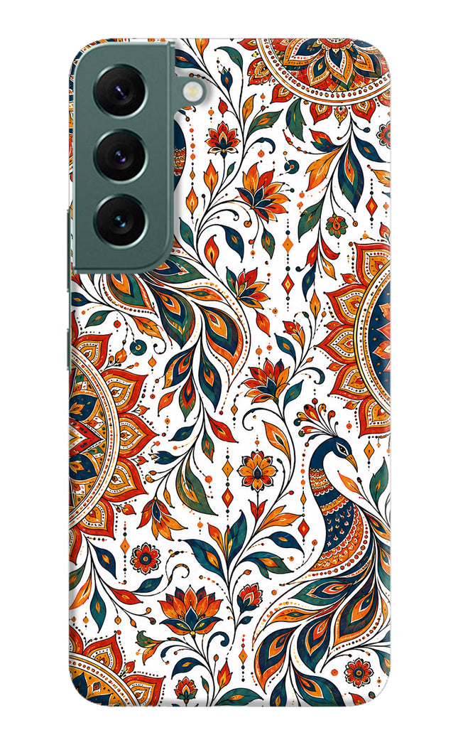 White Mayura Samsung S22 Plus Hard Case Back Cover by Casekaro
