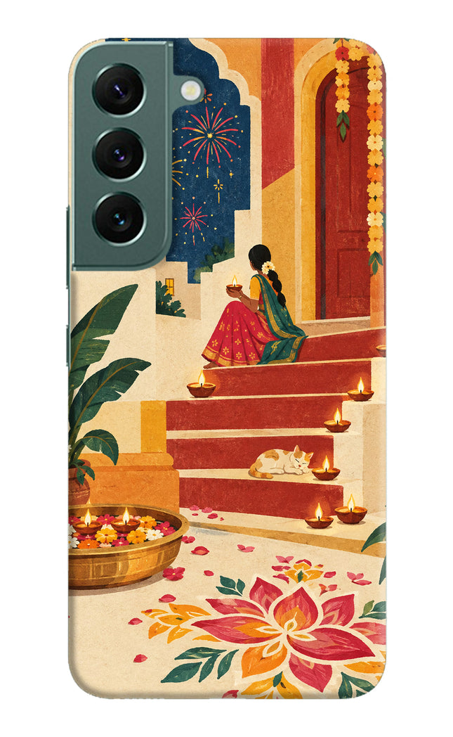 Diwali Rangoli Samsung S22 Plus Hard Case Back Cover by Casekaro