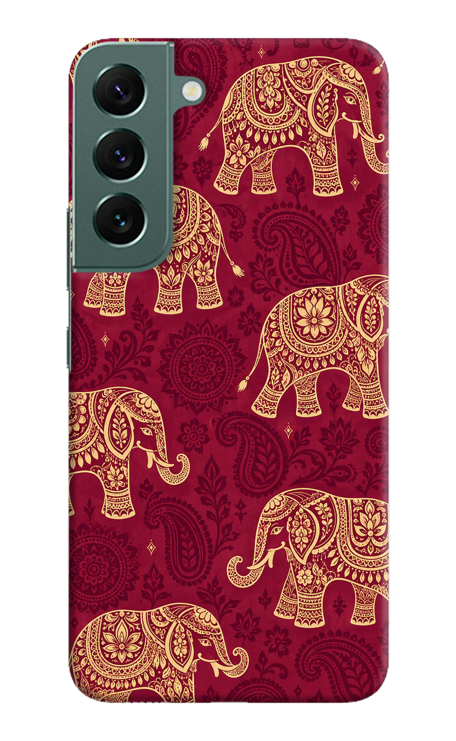 Maroon Elephant Samsung S22 Plus Back Cover, Hard case