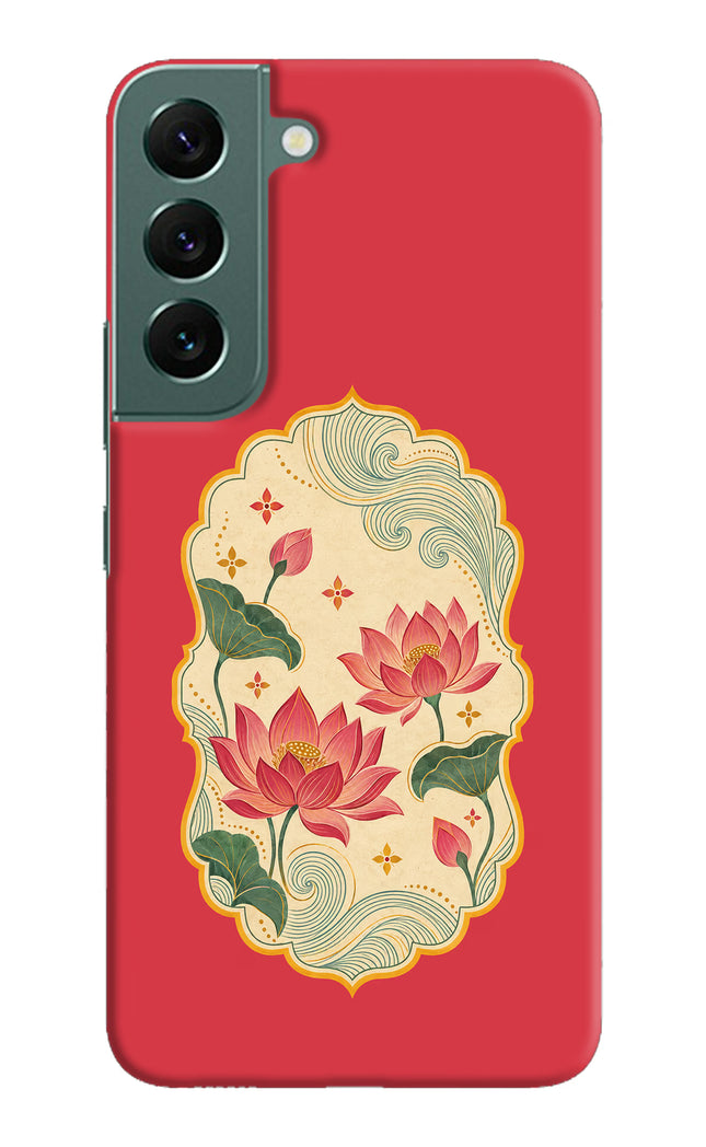 Pink Lotus Samsung S22 Plus Hard Case Back Cover by Casekaro