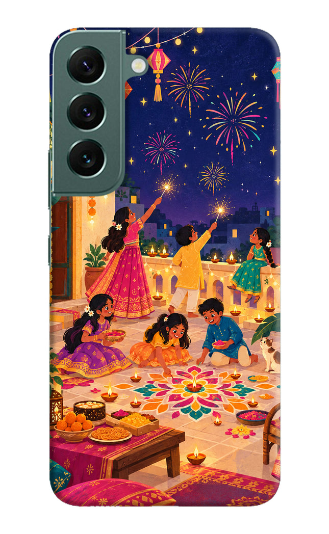 Diwali Night Samsung S22 Plus Hard Case Back Cover by Casekaro