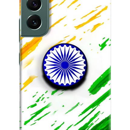 Indian Flag Ashoka Chakra Samsung S22 Plus Pop Case by Casekaro