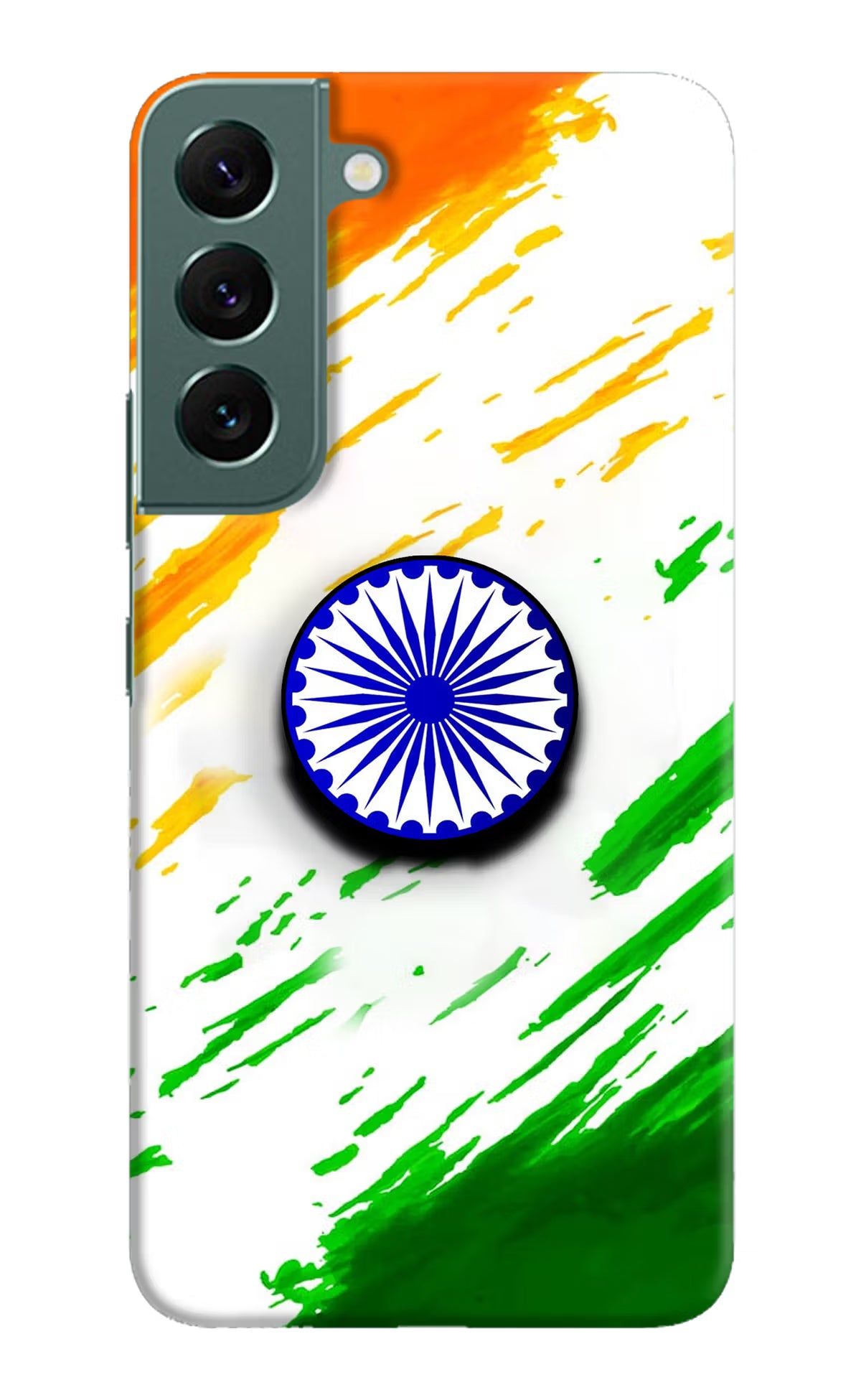 Indian Flag Ashoka Chakra Samsung S22 Plus Pop Case by Casekaro