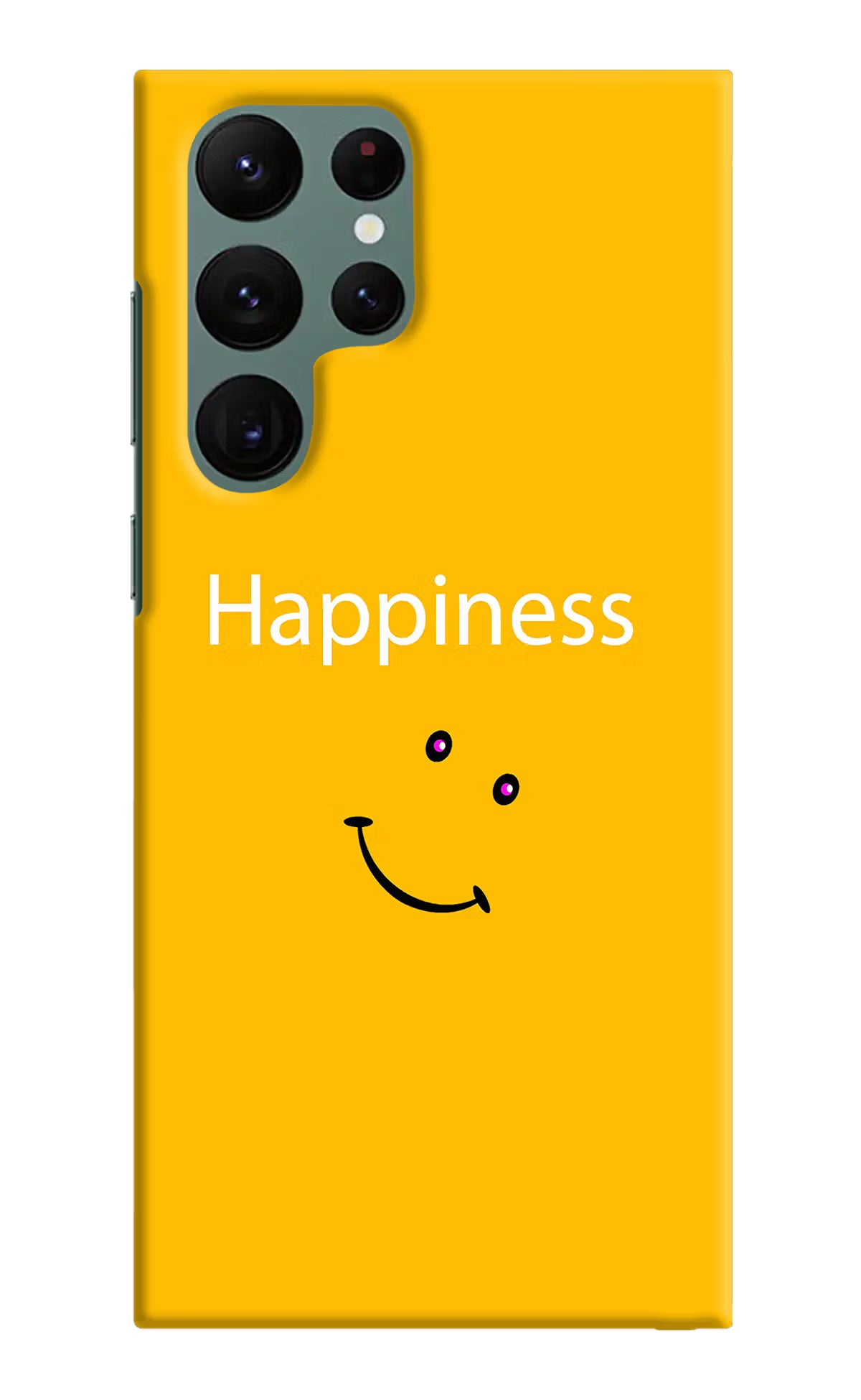 Happiness With Smiley Samsung S22 Ultra Hard Case Back Cover by Casekaro
