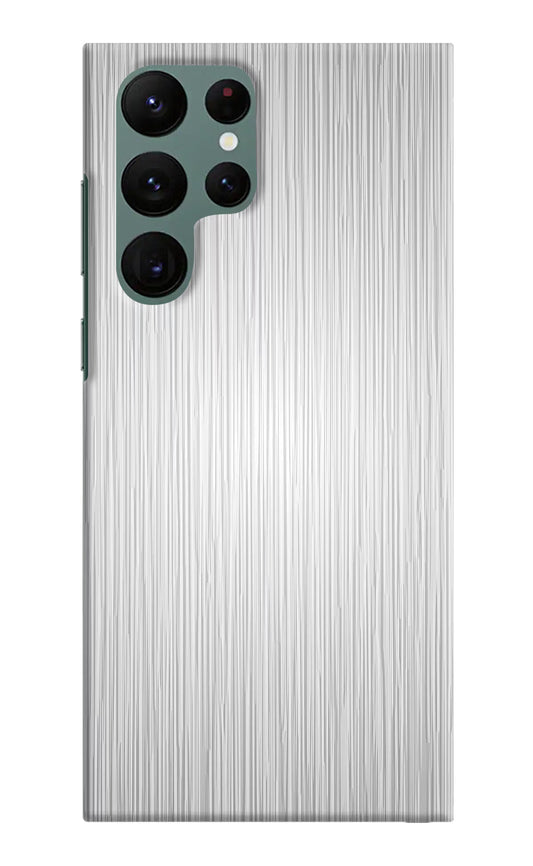Wooden Grey Texture Samsung S22 Ultra Hard Case Back Cover by Casekaro