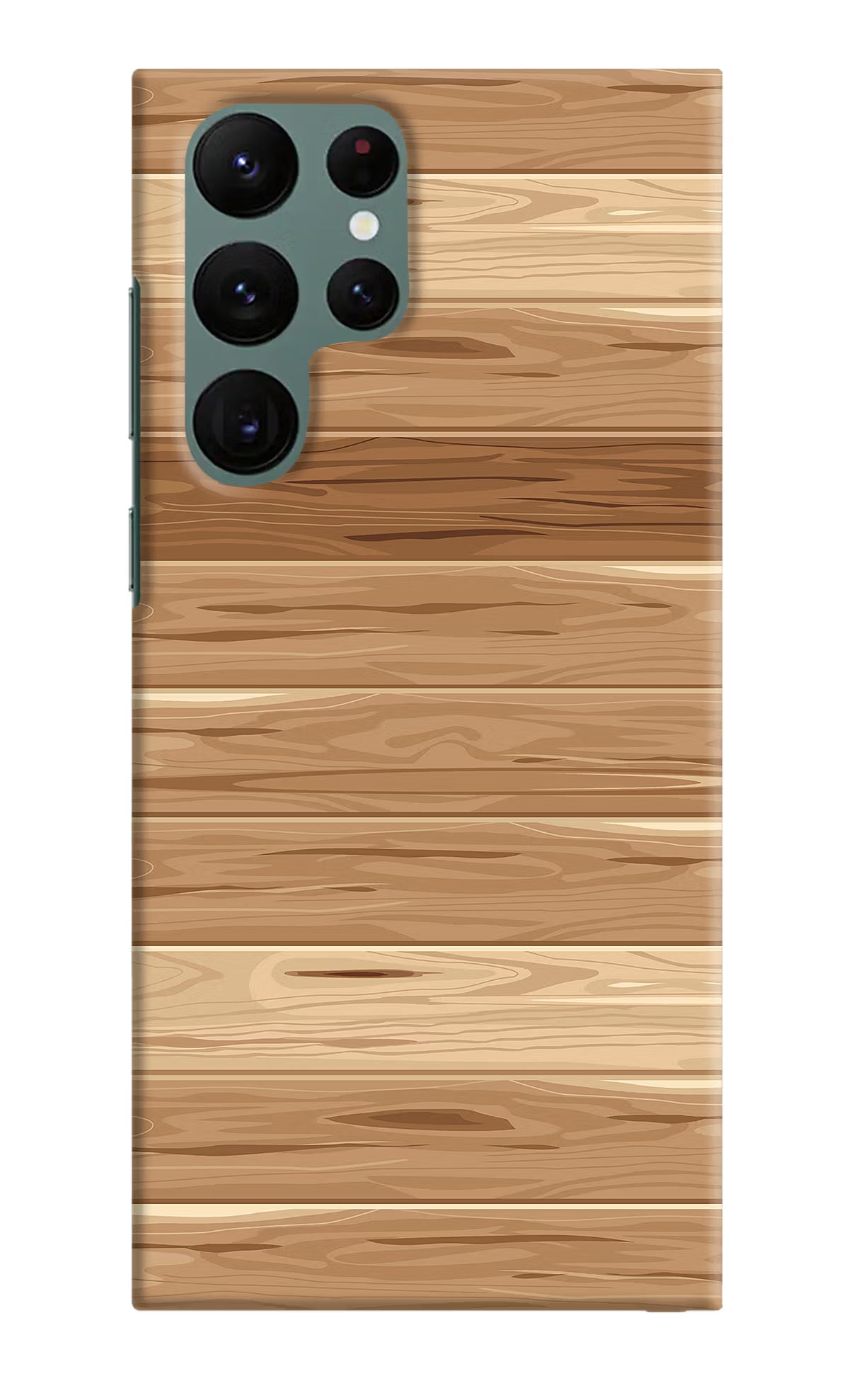 Wooden Vector Samsung S22 Ultra Hard Case Back Cover by Casekaro