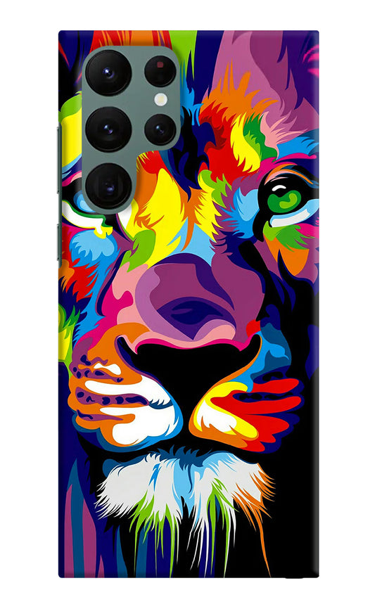 Lion Samsung S22 Ultra Hard Case Back Cover by Casekaro
