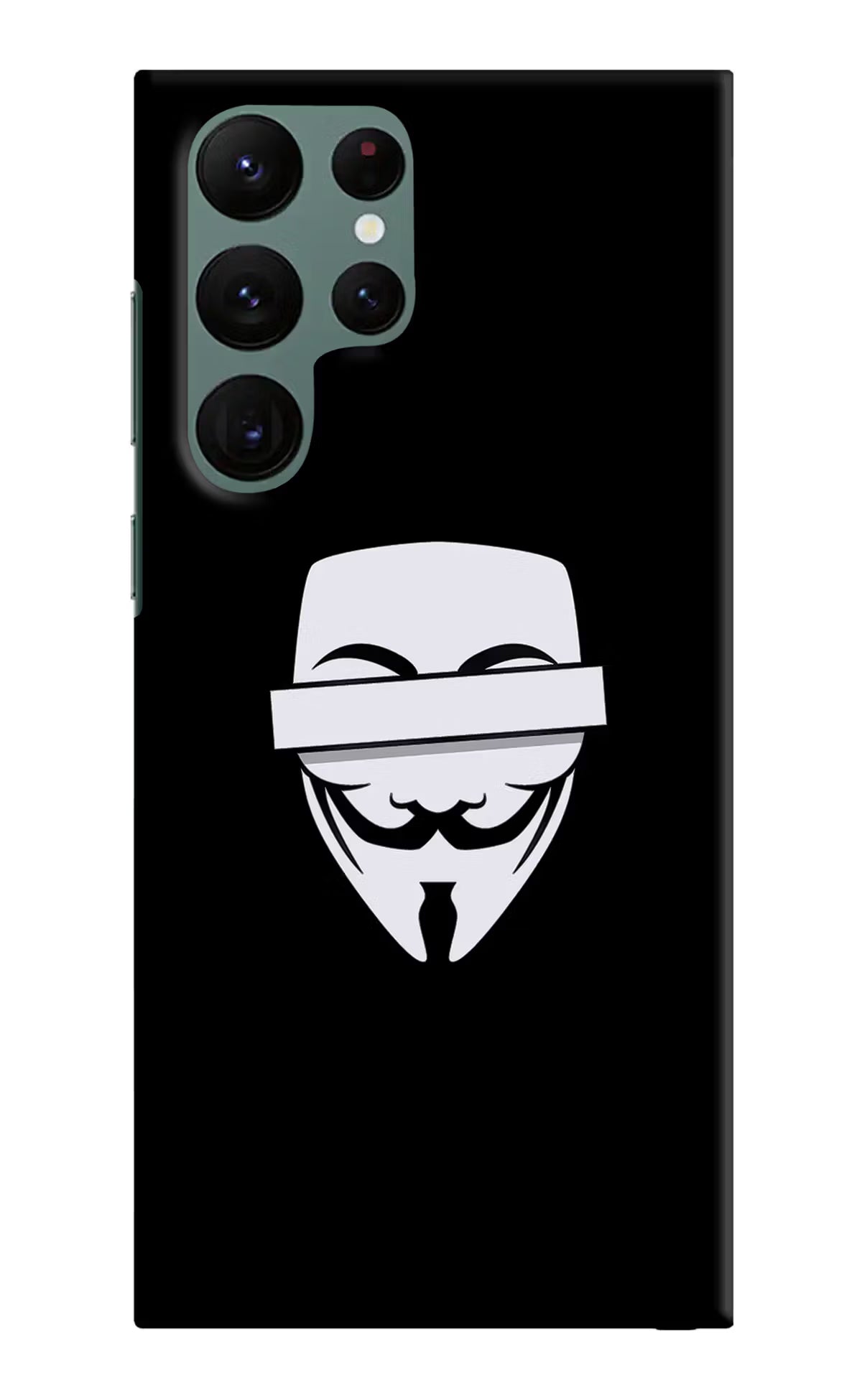 Anonymous Face Samsung S22 Ultra Hard Case Back Cover by Casekaro