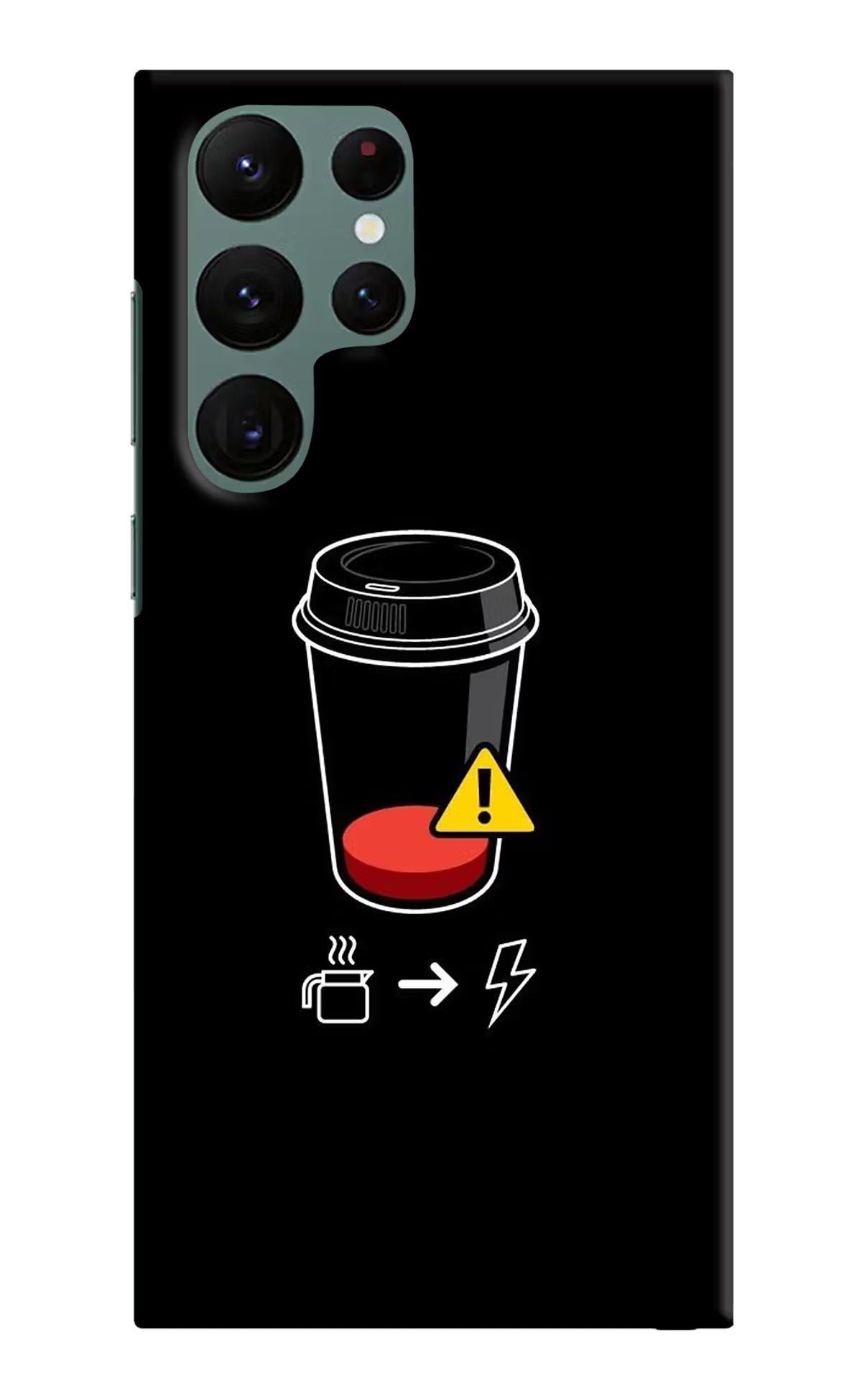 Coffee Samsung S22 Ultra Hard Case Back Cover by Casekaro