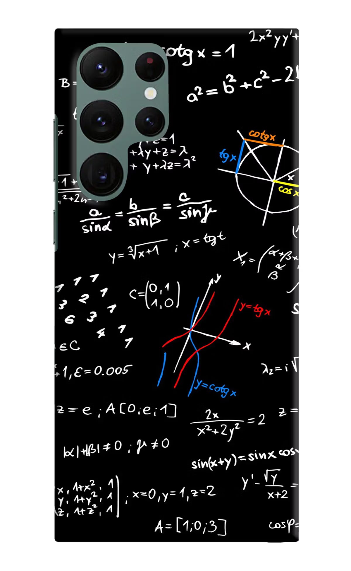 Mathematics Formula Samsung S22 Ultra Hard Case Back Cover by Casekaro