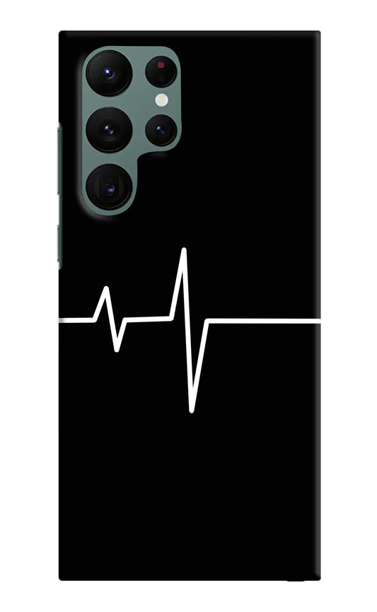 Heart Beats Samsung S22 Ultra Hard Case Back Cover by Casekaro