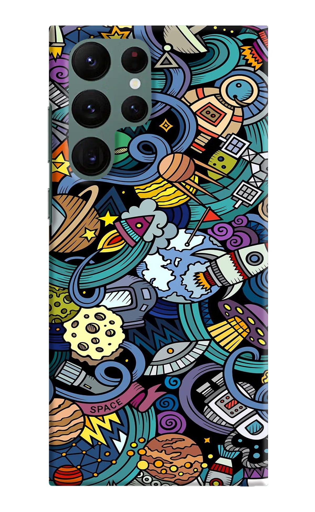 Space Abstract Samsung S22 Ultra Hard Case Back Cover by Casekaro
