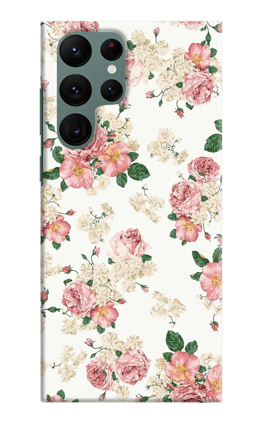 Flowers Samsung S22 Ultra Hard Case Back Cover by Casekaro