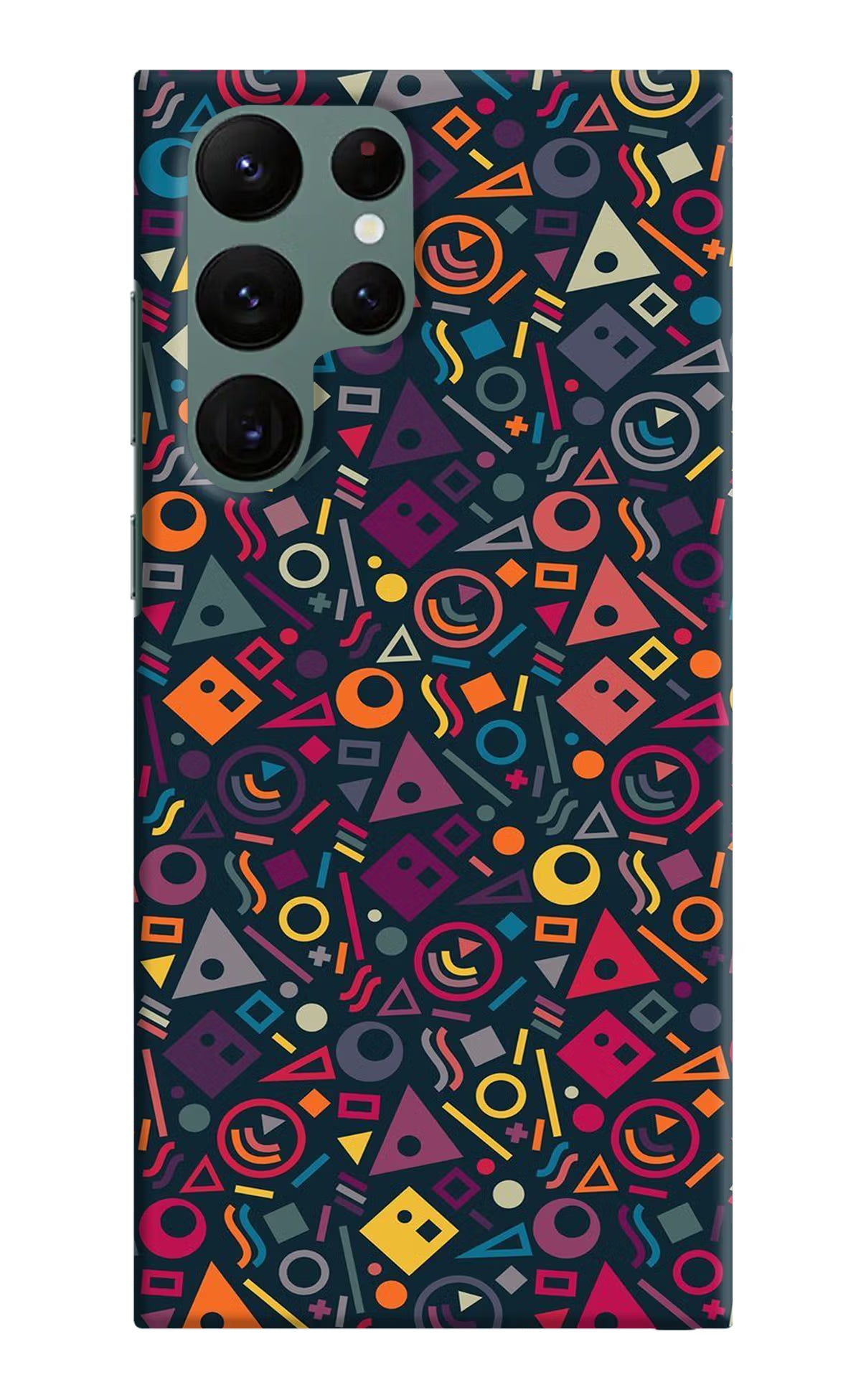 Geometric Abstract Samsung S22 Ultra Hard Case Back Cover by Casekaro