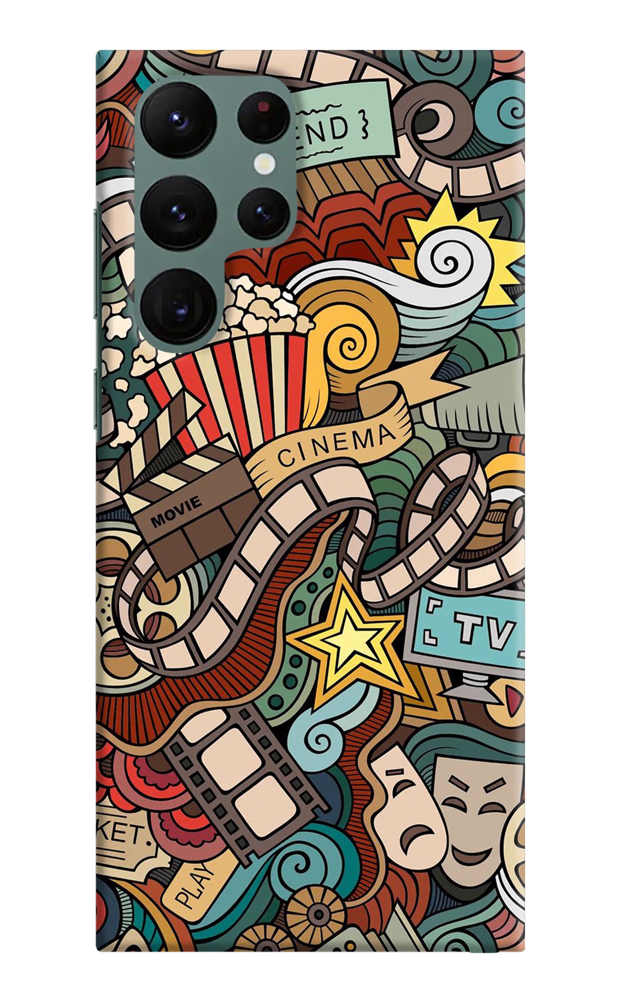 Cinema Abstract Samsung S22 Ultra Hard Case Back Cover by Casekaro
