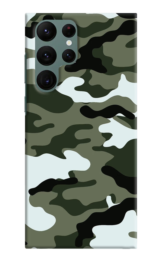 Camouflage Samsung S22 Ultra Hard Case Back Cover by Casekaro