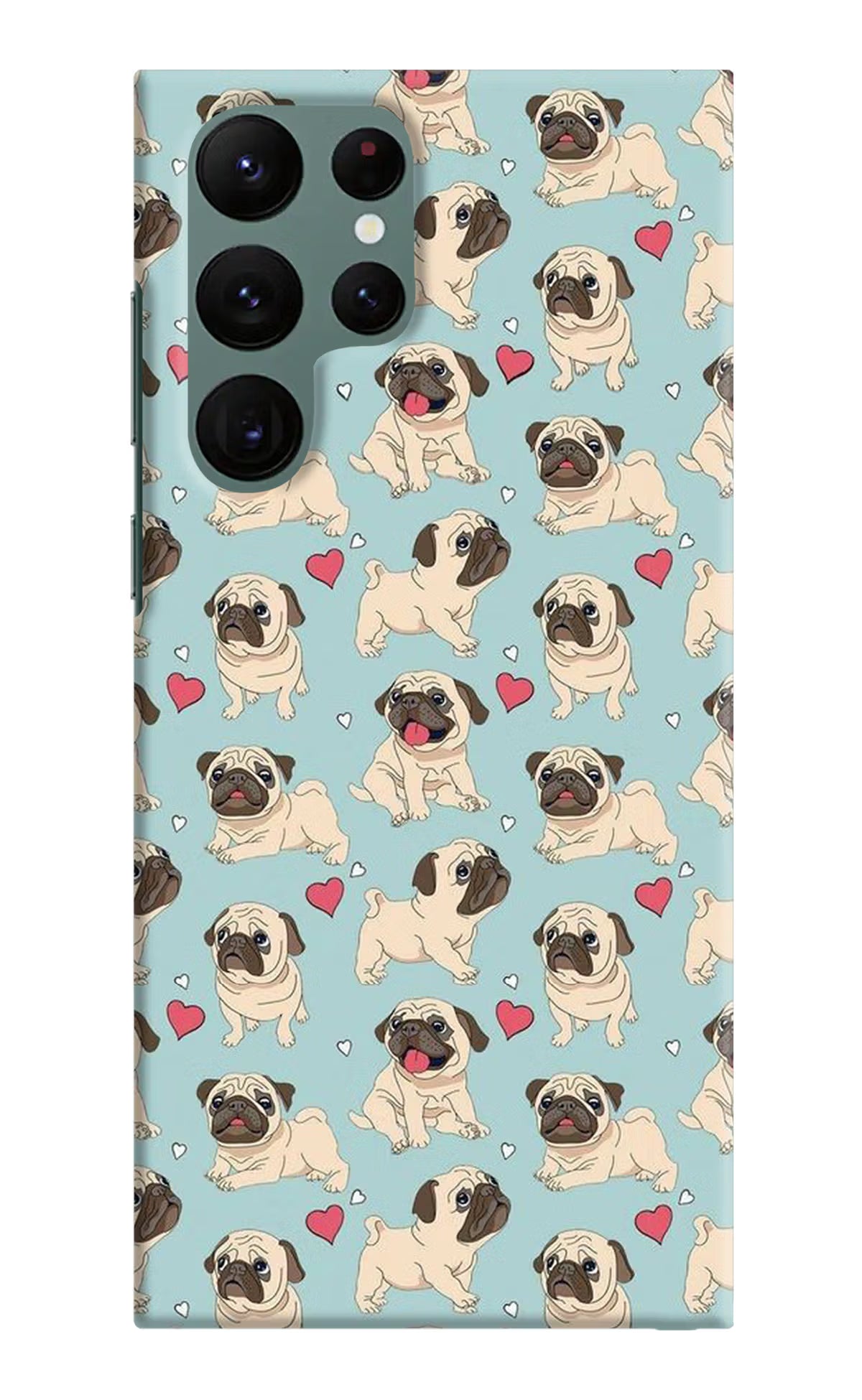 Pug Dog Samsung S22 Ultra Hard Case Back Cover by Casekaro