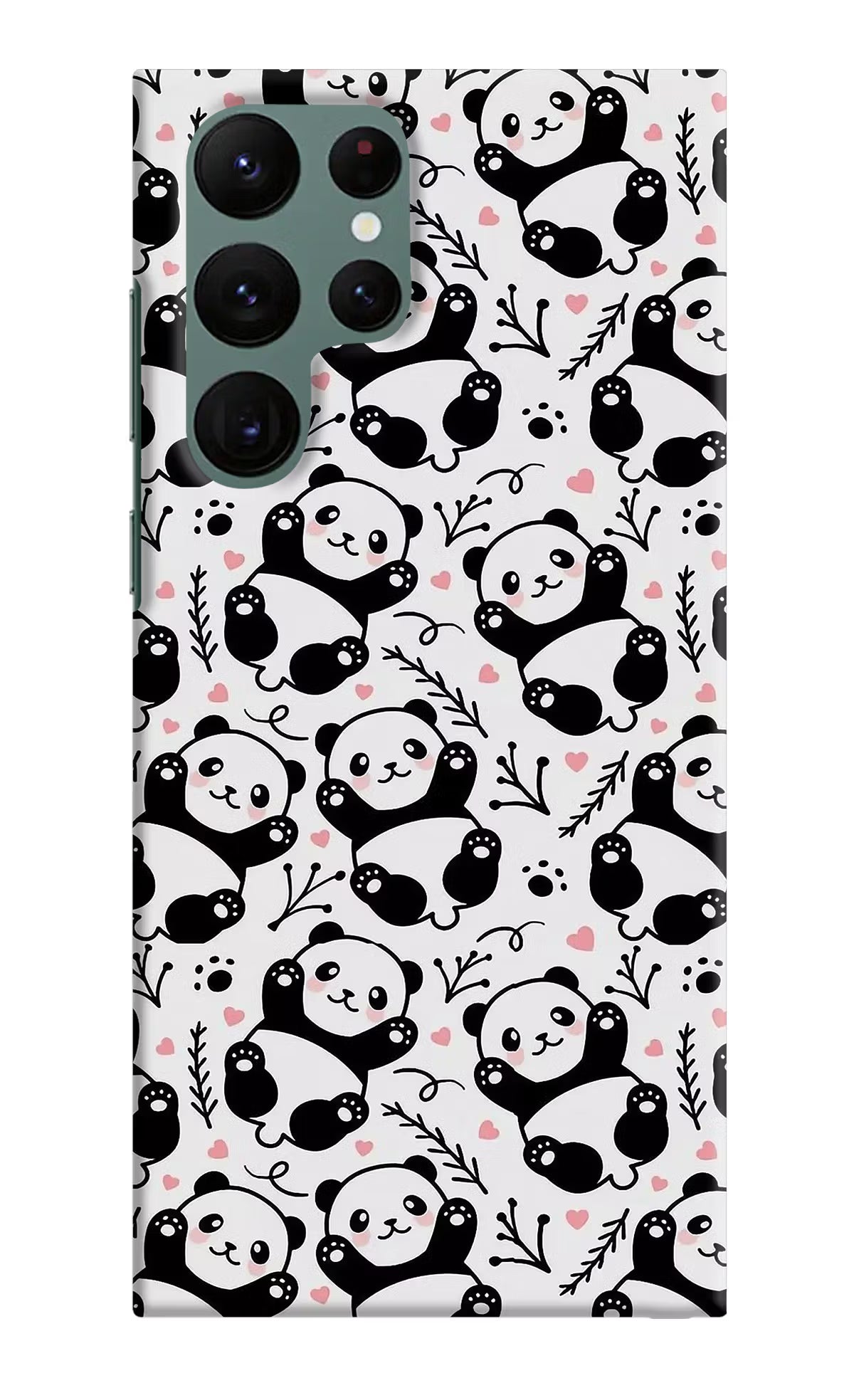 Cute Panda Samsung S22 Ultra Hard Case Back Cover by Casekaro